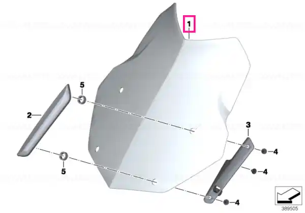 Discount Windscreen L=380MM