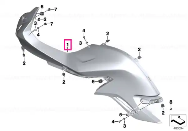 Comandă acum Fairing side section, primed, left