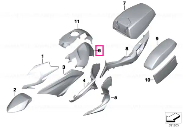 Retur ușor Capac rezervor aprimat dreapta - BMW Motorrad