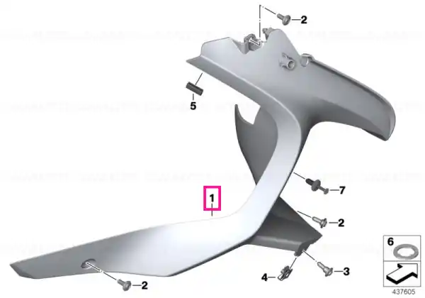 Left air exhaust pipe GRUNDIERT - BMW Motorrad Calitate înaltă