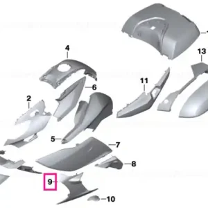 Calitate înaltă Radiator cowl, right, primed