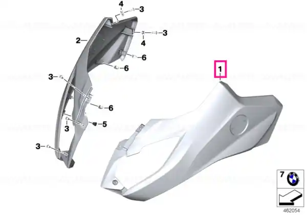 Preț mic Side trim, upper left PRIMED - BMW Motorrad