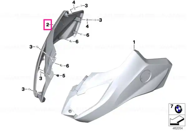 Preț promoțional Side trim, upper right PRIMED - BMW Motorrad