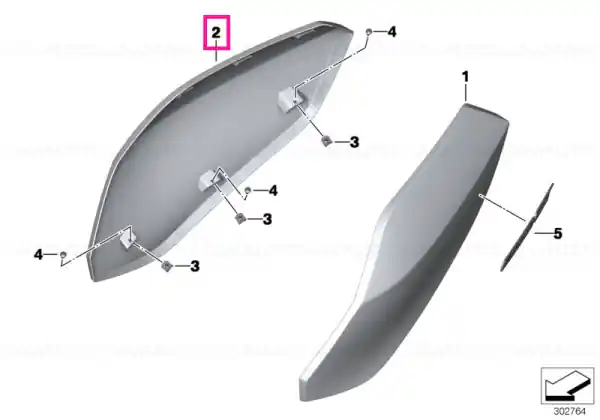 Doar azi Tail cowling right primed - BMW Motorrad