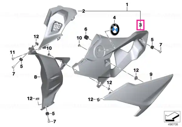 Plaque holder, right - BMW Motorrad Ofertă specială