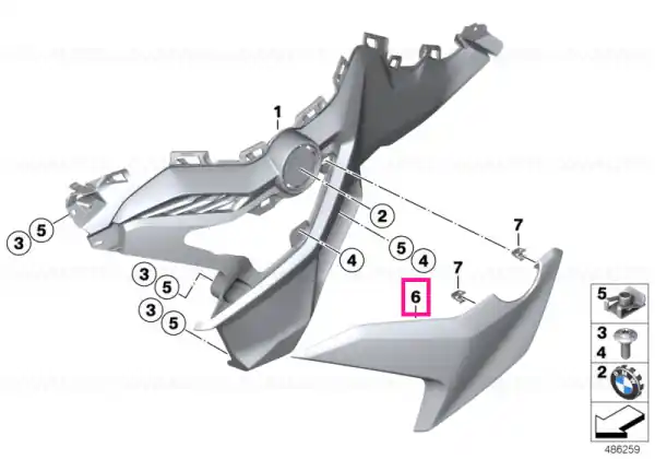 Livrare gratuită Radiator cowl, right, primed