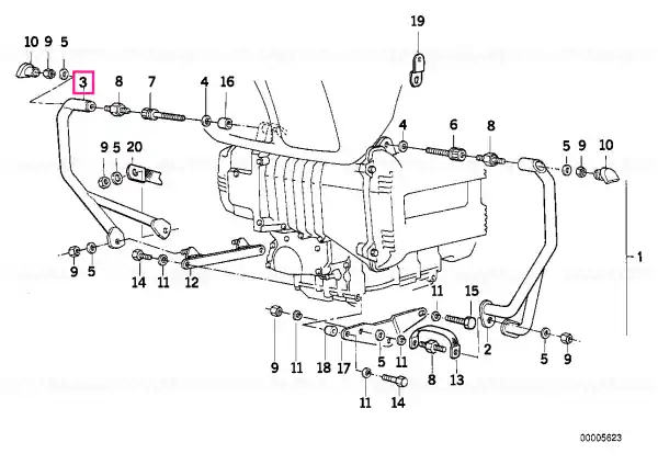 Right engine protection bar CR Retur gratuit
