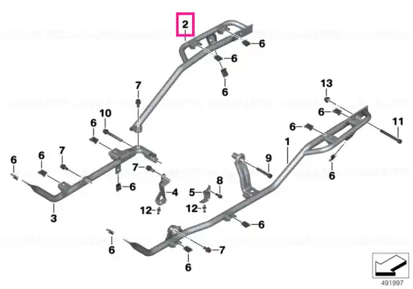 Mount for running board, rear right - BMW Motorrad Cumpără acum