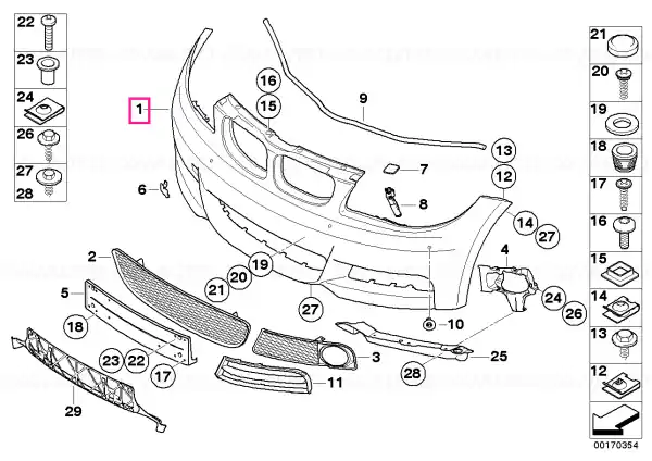 Panel, bumper, primed, front -M-SRA Livrare expres