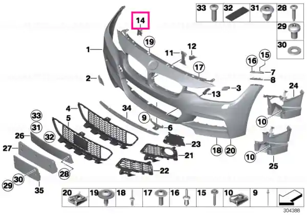 Nu rata Kit reparație, suport, bara față M - BMW