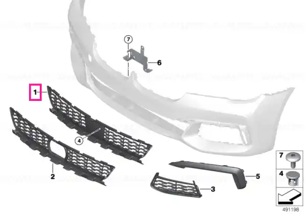 Grille, air inlet, middle M Cel mai vândut