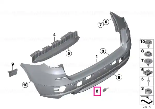Set, trim, towing lug - BMW Noutate