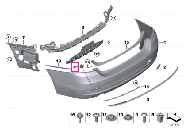 Cumpără online Rear PDC holder set - BMW