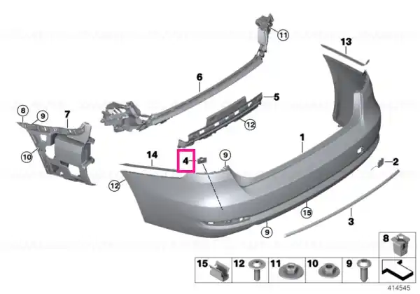 Retur ușor Rear PDC holder set - BMW