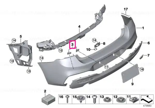 Rear PDC holder set - BMW Ofertă specială