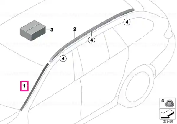 Reducere Roof moulding prime-coated right