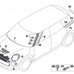Banda ornamentala usa dubla dreapta - BMW - Mini Livrare rapidă