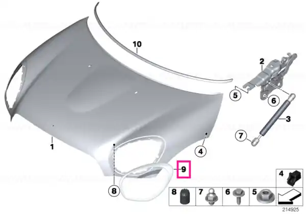 Inel ornamental far dreapta CHROM - BMW - Mini Chilipir
