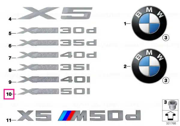 Vezi acum Lettering X DRIVE 50I