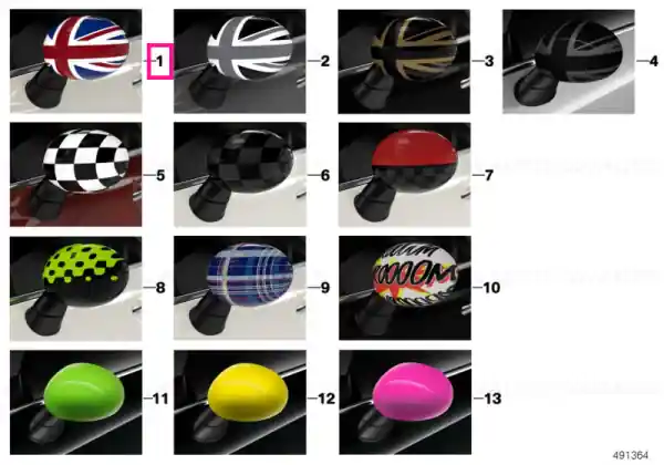 Ofertă specială Capac oglindă stânga LHD UNION JACK - BMW - Mini