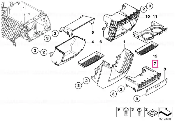 Rear CAN holder - BMW Retur gratuit