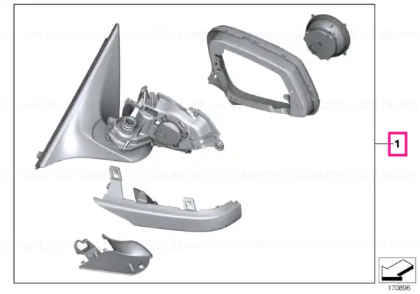 Cel mai vândut Exterior mirror w/o glass, heated, left