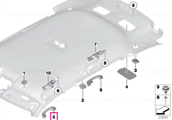 Grab handle, front EVERESTGRAU Ofertă specială