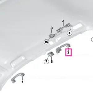 Calitate înaltă Handle rear left GRAU