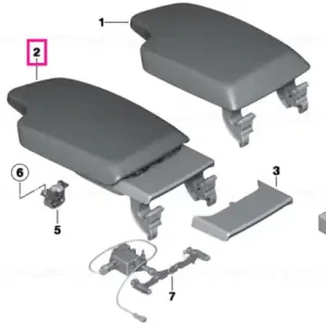 Armrest, leather, front middle SCHWARZ Vezi acum