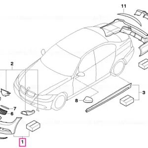 BMW Performance aero kit, frontend, ptd. ALPINW. 3 (300) Ultima șansă