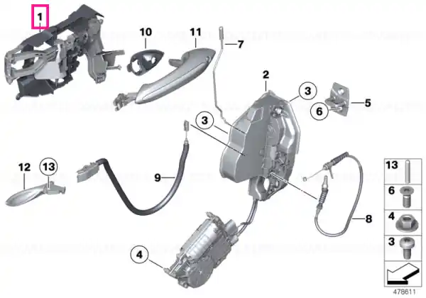 Carrier with catch, with key left Disponibil imediat