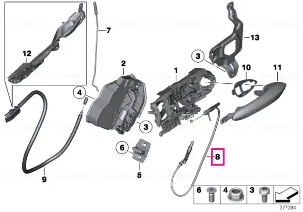 Ultima șansă Bowden cable, outside door handle - BMW