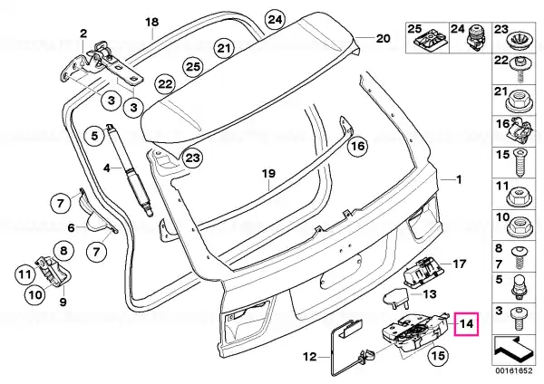 Ofertă de sezon Lock, trunk lid
