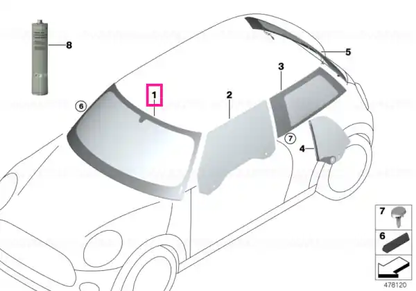 Preț redus Green windscreen