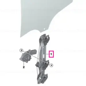 Window lifter without motor, rear right Popular