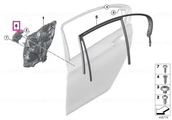 Cumpărături sigure Drive, window lifter, rear right