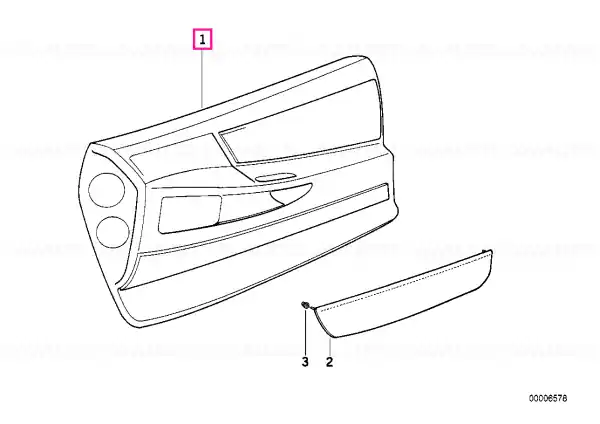 Doar azi Door trim panel, front left 0180 ANTHRAZIT - BMW