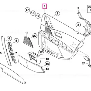 Vezi acum Door lining leather rear left BEIGE - BMW