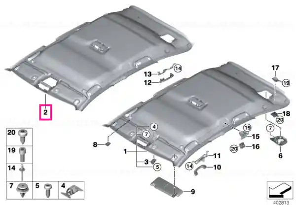 Retur ușor Roofliner, standard roof EVERESTGRAU