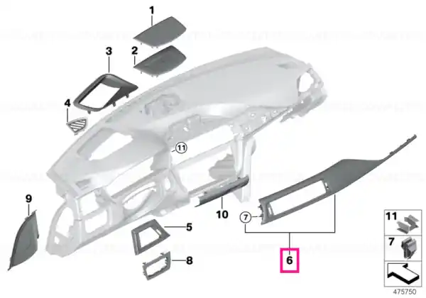 Panou bord fibră carbon frață SCHWARZCHROM - BMW Cel mai vândut