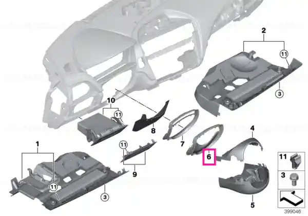 Cel mai vândut Capac îmbinare coloană direcție SCHWARZ - BMW
