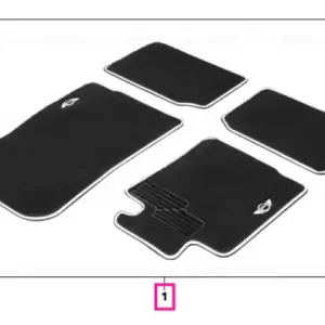 Vezi acum Set, floor mats, textile, w/ tread guard ANTHRAZIT/LHD