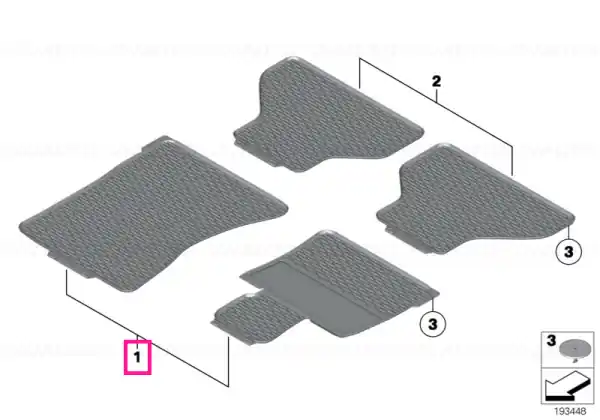 Set, floormats, rubber, front 'Classic' ANTHRAZIT Ofertă limitată
