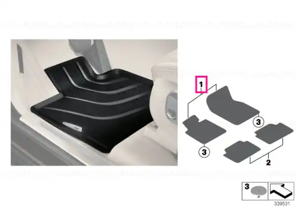 Floor mats, all-weather front LHD Reducere specială