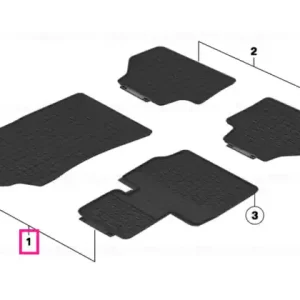 All-weather floor mats, front ANTHRAZIT LHD Disponibil imediat