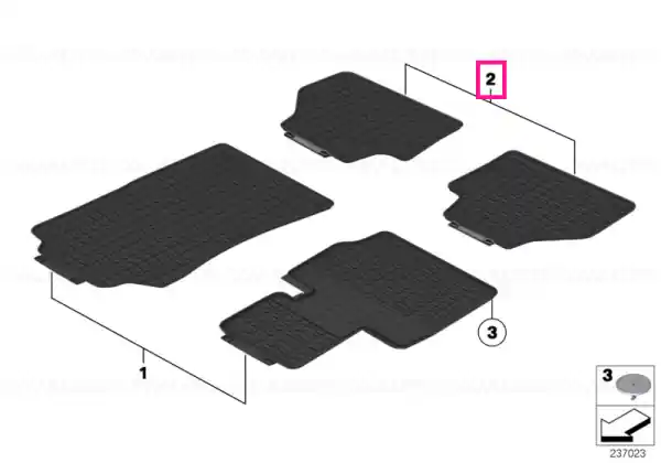 Nu rata Floor mats, all-weather rear