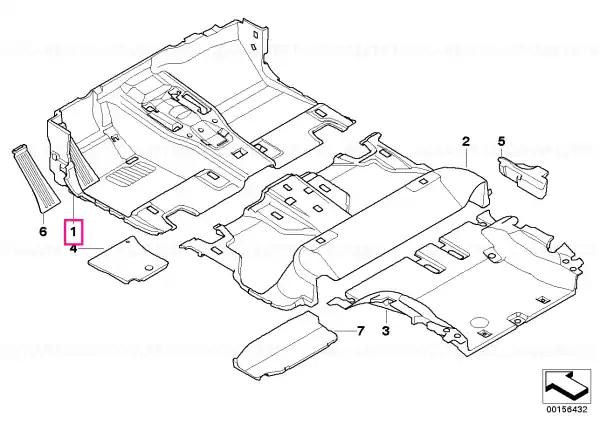 Floor trim, front SAVANNABEIGE - BMW Chilipir