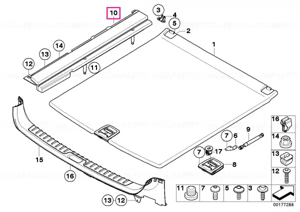 Ofertă de sezon Pad, trunk floor, right SAVANNABEIGE - BMW