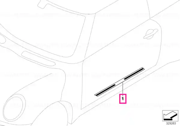 Acoperire intrare dreapta MINI COOPER - BMW - Mini Ofertă limitată