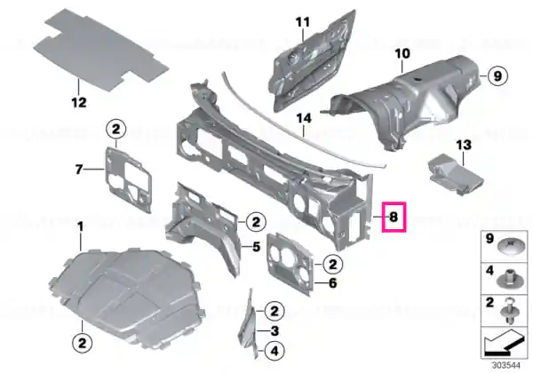 Upper sound insulating dash panel Cel mai vândut
